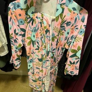 Milkmaid Goods Blush Butterfly Robe and Swaddle